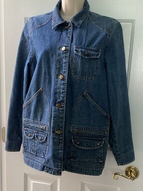Ralph Lauren Jeans Co denim jean barn chore coat 90s Y2K utility gorpcore M P
